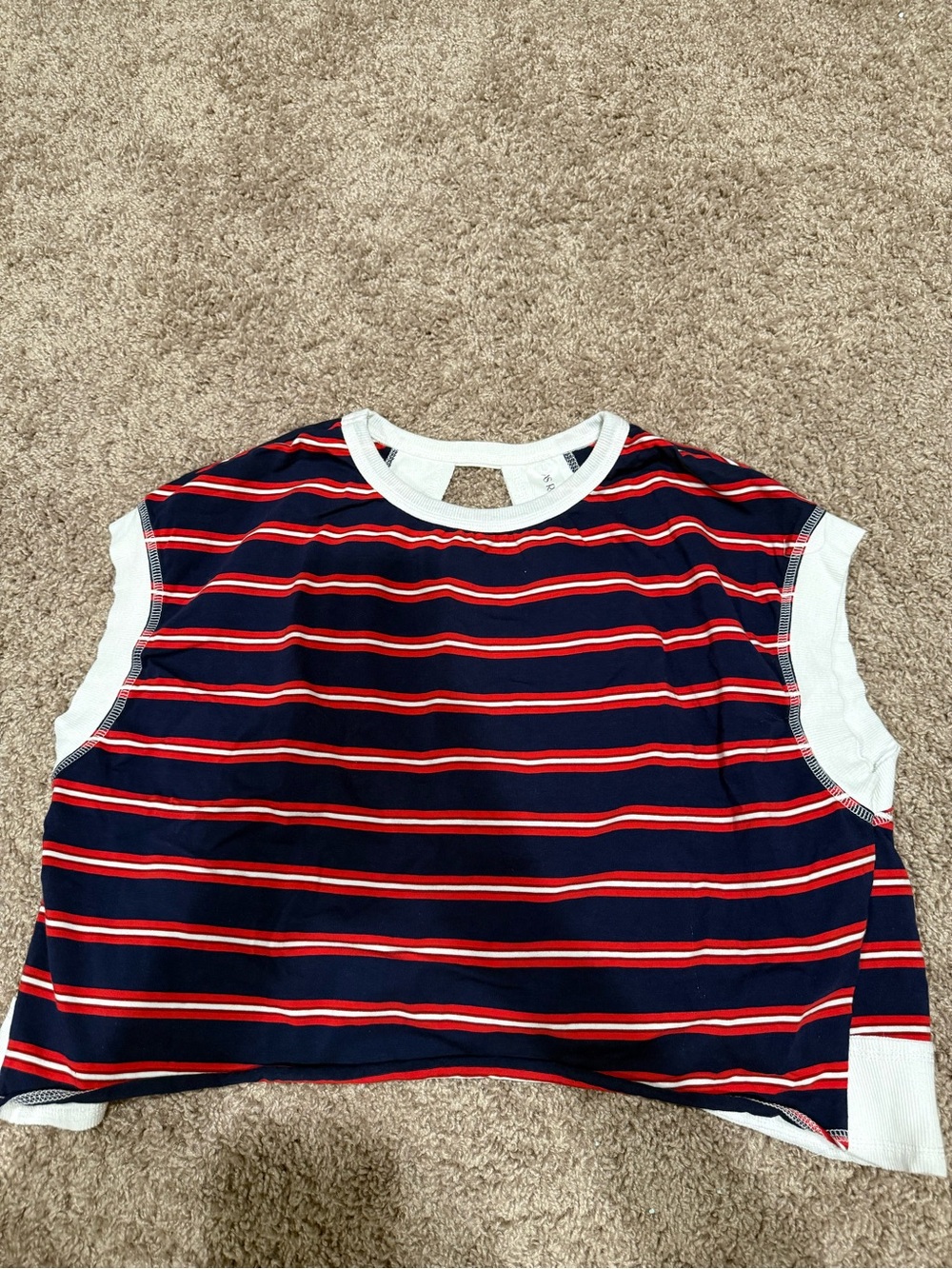 AS Revival Navy & Red Striped Sleeveless Tee